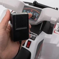 Aosom 6V Electric Toy Car with Back Trailer, Forward Backward, Wear-Resistant Wheels for Ages 18-36 Months, White(m-12)