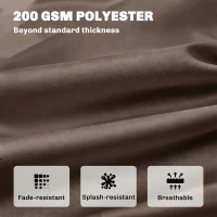 Outsunny 3-Seater Outdoor Bench Swing Chair Replacement Cushions for Patio Garden, Coffee(m-4)