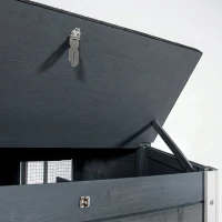 PawHut 84" Wooden Chicken Coop, Hen House Outdoor with Run Nesting Box, Asphalt Roof, Removable Tray, Ramp, Poultry Cage for 2-3 Chickens, Gray(m-15)