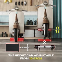 HOMCOM 1100lbs Motorcycle Jack, Height Adjustable Motorcycle Scissor Lift Jack with Anti-Slip Wide Deck for Home Garage, Red(m-5)