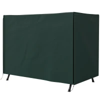 Outsunny 3-Seater Patio Swing Cover, Outdoor Garden Furniture Protection Hammock Glider Cover, 81" x 49" x 65", Dark Green(m-2)