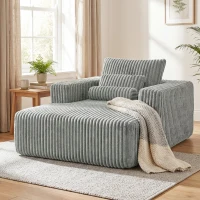 HOMCOM Sofa Bed, Sleeper Chair Bed with Pillow, Single, Grey(m-8)