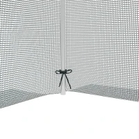 Outsunny Galvanized Steel Crop Cage, Plant Protection Tent with Zippered Door, 4' x 12', Green(m-11)