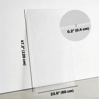 Outsunny Polycarbonate Greenhouse Panels UV Protected Twin-Wall Roof Panels Clear 47.2" x 23.6", 12 Pack(m-3)