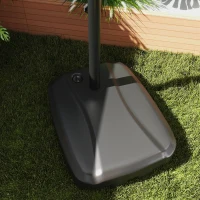 Outsunny Square Cantilever Patio Umbrella, Double Top Patio Hanging Offset Umbrella with Crank & Tilt, 8' x 9', Dark Blue(m-10)