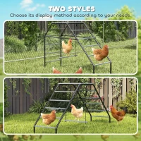 PawHut Chicken Coop Perches with Swing, Chicken Run Accessories Toy for Healthy & Happy, for Backyard Farm(m-4)