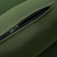 HOMCOM Modern Accent Chair, Upholstered Armchair with Solid Wood Legs and Lumbar Pillow for Living Room, Green(m-10)