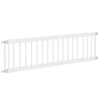 PawHut 26"-37" Dog Gate, Adjustable Pet Gate, Fits 10" Tall with 2 Extension, Pressure Mount Kit for Stairs and Doorways, White(m-2)