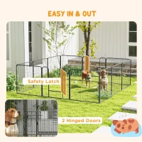 PawHut Dog Pen with Gate, 12 Panels Puppy Playpen, Dog Fence, 31.5"H(m-5)