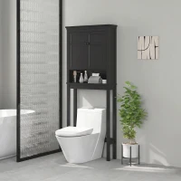 HOMCOM 3-Tier Over Toilet Storage Unit Washing Machine Cabinet Dryer Cabinet with Adjustable Shelf for Bathroom, Laundry(m-8)