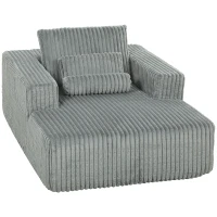 HOMCOM Sofa Bed, Sleeper Chair Bed with Pillow, Single, Grey(m-11)
