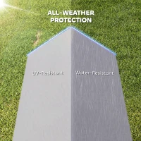 PawHut Metal Chicken Coop, Large Chicken Run with Water-Resistant & Anti-UV Cover for 7-9 Hens, Outdoor Hen House with 10 Doors(m-7)