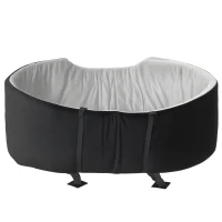 PawHut Dog Car Seat for Small Medium Pets, Detachable Washable Pet Bed with Cushion and Safety Belt for Dog Under 33lbs, Black(m-10)