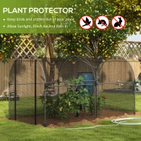 Outsunny 9.8' x 3.9' Crop Cage with Zipper Roll-Up Door, Mesh Plant Protection Tent from Animals with Galvanised Steel Frame(m-4)