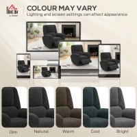 HOMCOM Power Recliner Chair, Fabric Upholstered Recliner Chair with USB Ports, Swivel and Rocking Function, Footrest, Black(m-9)