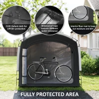 Outsunny Bike Storage Shed Tent, Portable and Waterproof with 210D Oxford Fabric and Carry Bag for 3-4 Bicycles, Black(m-5)