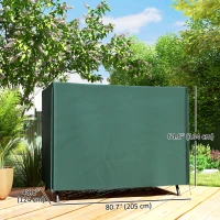 Outsunny 3-Seater Patio Swing Cover, Outdoor Garden Furniture Protection Hammock Glider Cover, 81" x 49" x 65", Dark Green(m-3)