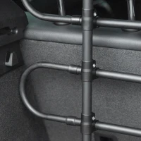 PawHut Adjustable Pet Car Barrier for SUVs, Vehicles, Vans, Back Seat Dog Fence Guard for Safety Car Travel, Black(m-8)