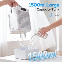 HOMCOM Portable Air Conditioner, 4-in-1 Mini Air Cooler with 4 Wind Speed, 2 Mist Mode, RGB 7 LED Light(m-5)