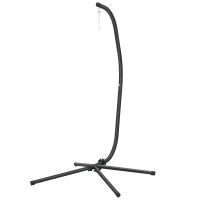 Outsunny Hanging Egg Chair Stand Only, Heavy Duty Hammock Chair Stand, 330lbs Weight, Black(m-2)