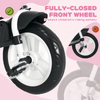 Qaba 6 in 1 Tricycle for Toddler 1-5 Years with Parent-Push Handle, Pink(m-9)