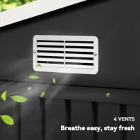 Outsunny 10' x 8' Metal Shed, Heavy Duty Outdoor Storage Shed with 4 Vents and Lockable Double Doors, Dark Grey(m-6)