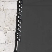 Outsunny 2pcs Folding Lounge Chair, Adjustable Chaise Lounge with Headrest, Reclining Lounger Cot for Camping, Black(m-9)