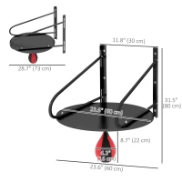 Soozier Wall-mounted Speed Bag Boxing Platform with Adjustable Height(m-3)