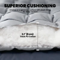 Outsunny Sleeping Mat, Camping Mat Pad with Elastic Straps, Light Grey(m-4)