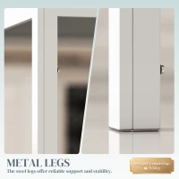 HOMCOM Rectangular Kitchen Table for 4 People, Dining Table with Tabletop Tempered Glass for Dining Room, Living Room, White(m-5)