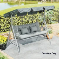 Outsunny 4-Piece Back and Seat Cushion Pillows Replacement and Pillows, Patio Chair Cushions Set with Ties, Light Grey(m-9)