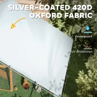 PawHut Metal Chicken Coop, 9.8 x 11.2 FT Walk-in Chicken Run with Cover, Lockable Door, Outdoor Poultry Cage for 10-15 Chickens(m-7)