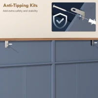 HOMCOM Shoe Storage Cabinet with 4 Flip Drawers, Farmhouse Narrow Shoe Cabinet, Holds Up to 24 Pairs, Blue(m-10)