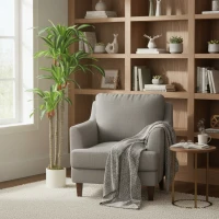 HOMCOM 5FT Dracaena Fake Plant, Artificial Plant with Bendable Trunks for Home Office Decor, Green(m-7)