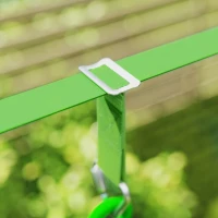 Qaba Obstacle course for Kids, with 10-Piece Slackline Kit with Monkey Bars, Gym Rings, Rope Ladder, Nest Swing, Hanging Tray(m-10)