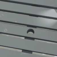 Outsunny Wood Picnic Table, Camping Table and Bench Set with Umbrella Hole for Outdoor, Garden, Patio, Backyard, Grey(m-9)