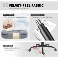 Vinsetto 7-Point Vibrating Massage Chair, Reclining Office Chair with Footrest, Reclining Back, Adjustable Height, Grey(m-9)