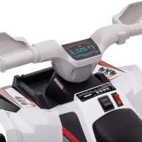 Aosom 6V Electric Toy Car with Back Trailer, Forward Backward, Wear-Resistant Wheels for Ages 18-36 Months, White(m-14)