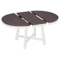 Farmhouse Dining Set with Upholstered High-Back Chairs, Sturdy Side Chair Set for Living Room, 58" L x 42" W x 30" H, Beige+Off White+Walnut(m-9)