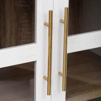 Arched Kitchen Pantry Cabinet with 2 Large Drawers, Stylish Storage Cabinet with Adjustable Shelves, 30'' L x 15.5'' W x 71'' H, White(m-10)