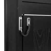 Space-Saving Full Size Murphy Bed with Fold-Down Design, Sturdy Storage Bed with 3 Upper Cabinets, 83" L x 60.5" W x 82" H, Black(m-8)