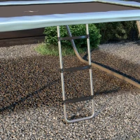 Soozier Trampoline Ladder Steel, 2/3 Steps Outdoor Trampoline Accessories, 38 Inch Length(m-8)