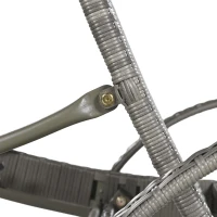 Set of 2 Outdoor Wicker Chaise Lounge with Adjustable Backrest, Ergonomic Recliners with Pull-Out Side Table, 80'' L x 27'' W x 36'' H, Grey(m-10)