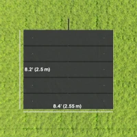 Outsunny 8.2' x 8.4' Retractable Pergola Canopy Replacement for 10' x 10' Frame, Cover Replacement (Cover Top Only), Dark Grey(m-3)