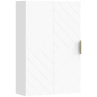 kleankin Bathroom Medicine Cabinet, Modern Wall Cabinet with Adjustable Shelves and Single Door for Laundry Room(m-11)