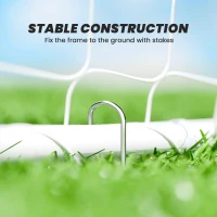 Soozier Soccer Goal, Soccer Net for Backyard, 10 x 4 ft, White(m-5)