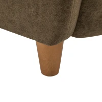 Luxe Wingback Armchair with Pocket-Spring Cushion, Elegant Lounge Chair for Living Room, 31" L x 32" W x 33" H, Dark Brown+Light Teak(m-7)