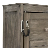 Queen Size Brown Murphy Bed with Smooth Hydraulic Lift, Space‑Saving Fold‑Down Unit with Wood Slat Support, 88'' L x 67'' W x 68.5'' H, Brown(m-6)