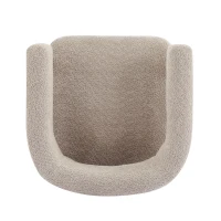 Cozy Accent Armchair with Spring Bag Seat Cushion, Single Lounge Sofa for Bedroom, 30.5" L x 29.5" W x 27" H, Natural Wood+Wheat(m-12)