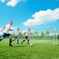 Soozier Soccer Goal, Soccer Net for Backyard, 10 x 4 ft, White(m-8)